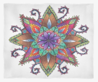 Colorful Mandala Fleece Blanket   Data Src //cdn - Mandala Fleece Blanket, HD Png Download, Transparent PNG